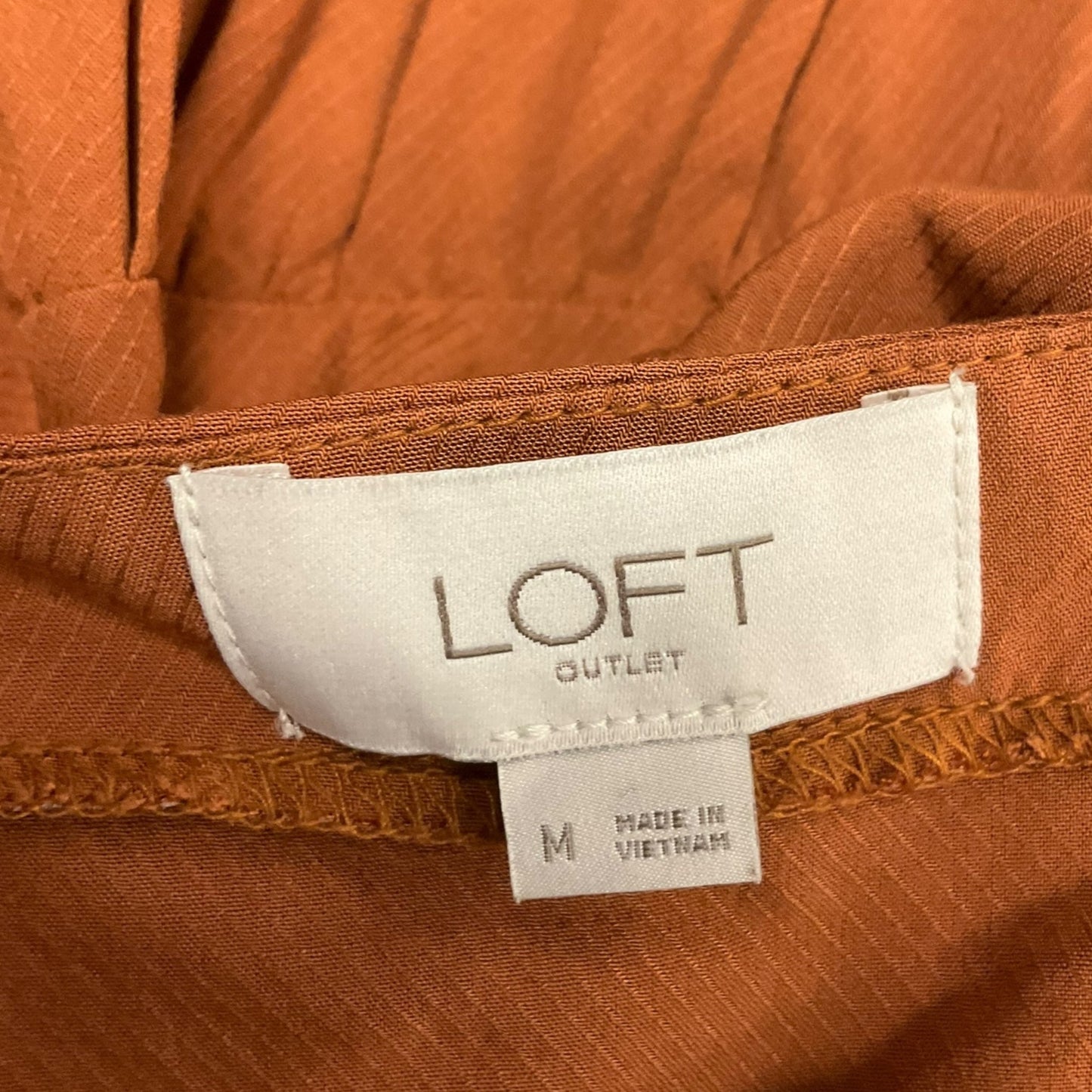 Top Short Sleeve By Loft In Orange, Size: M