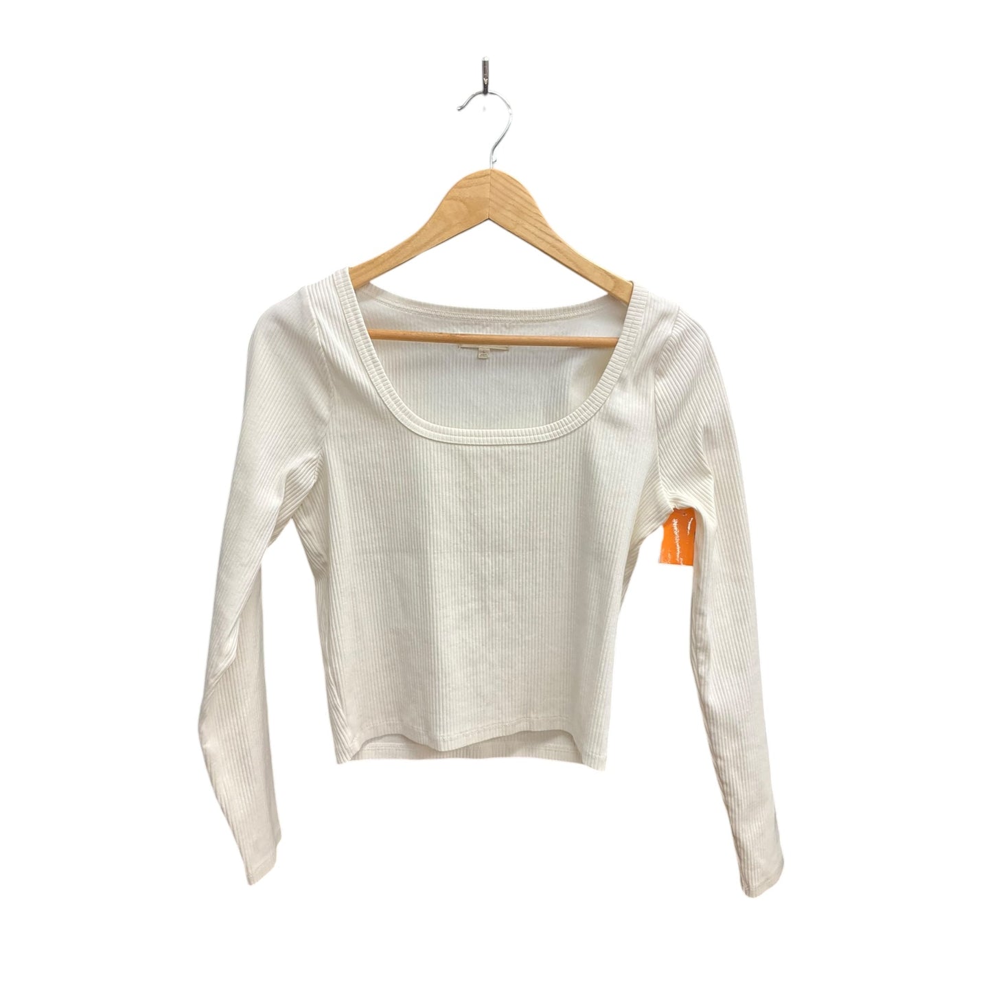 Top Long Sleeve By Madewell In Ivory, Size: L