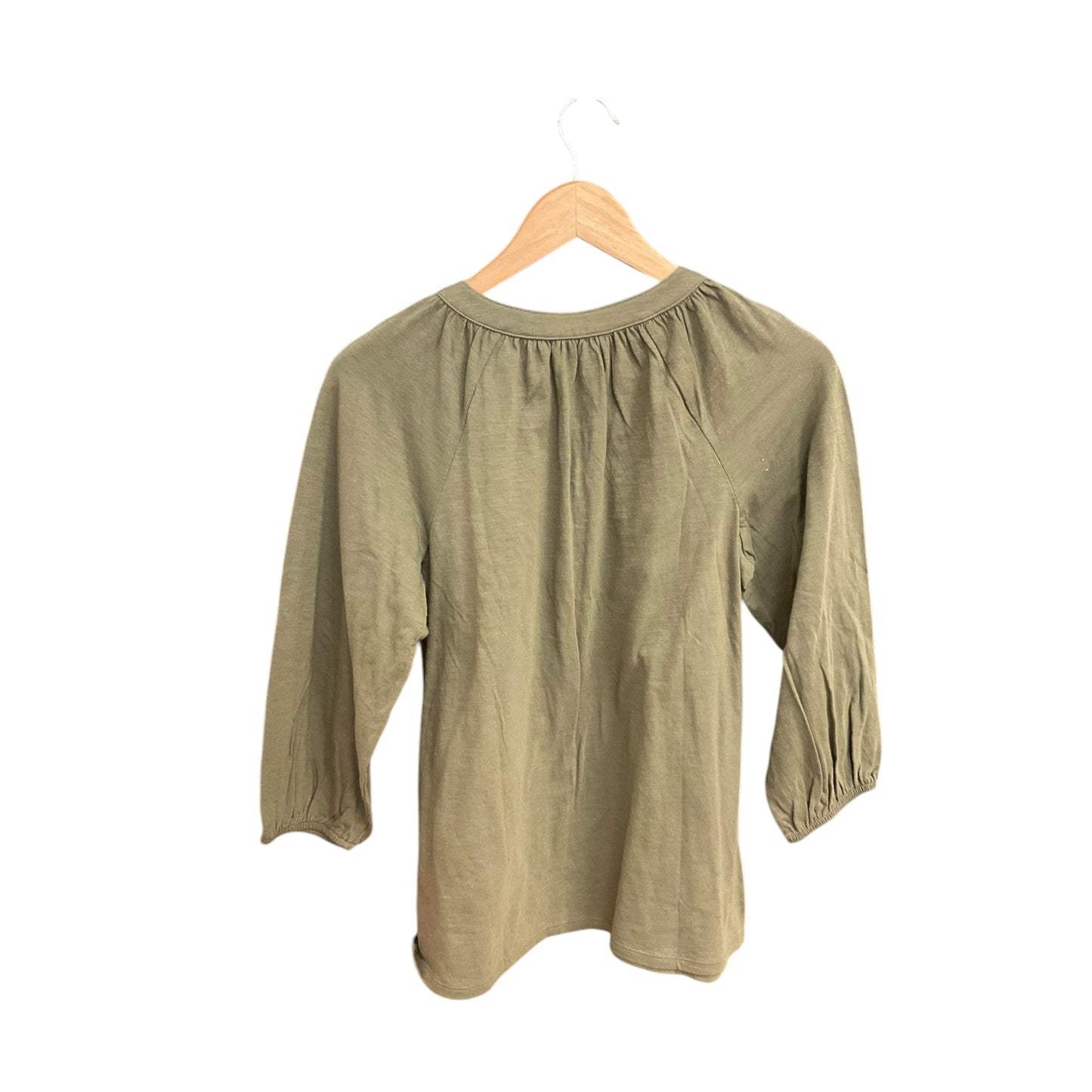 Top 3/4 Sleeve By Croft And Barrow In Green, Size: Xs