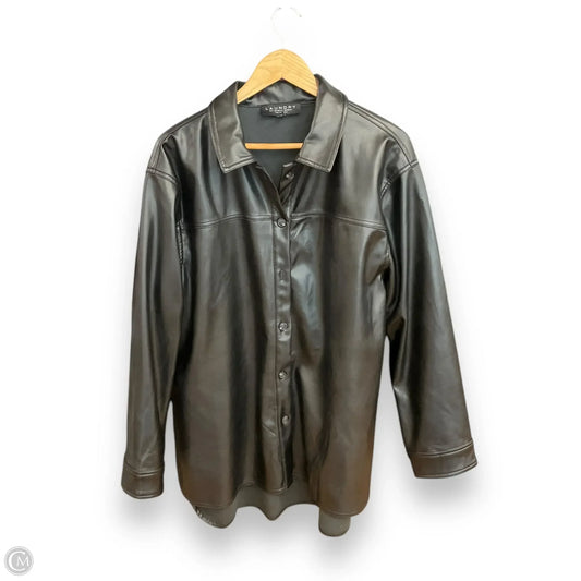 Jacket Shirt By Laundry In Black, Size: L