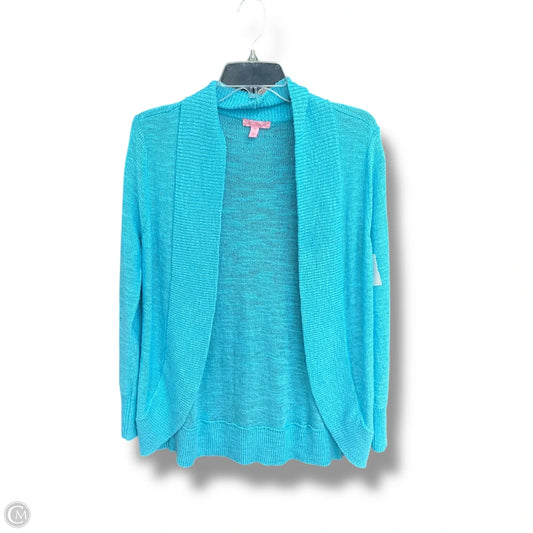 Sweater Cardigan Designer By Lilly Pulitzer In Blue, Size: M