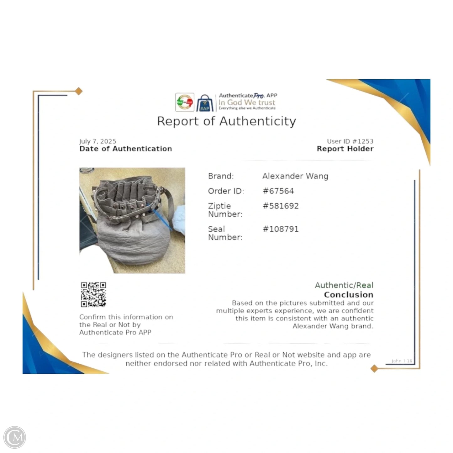 Handbag Luxury Designer By Alexander Wang, Size: Medium