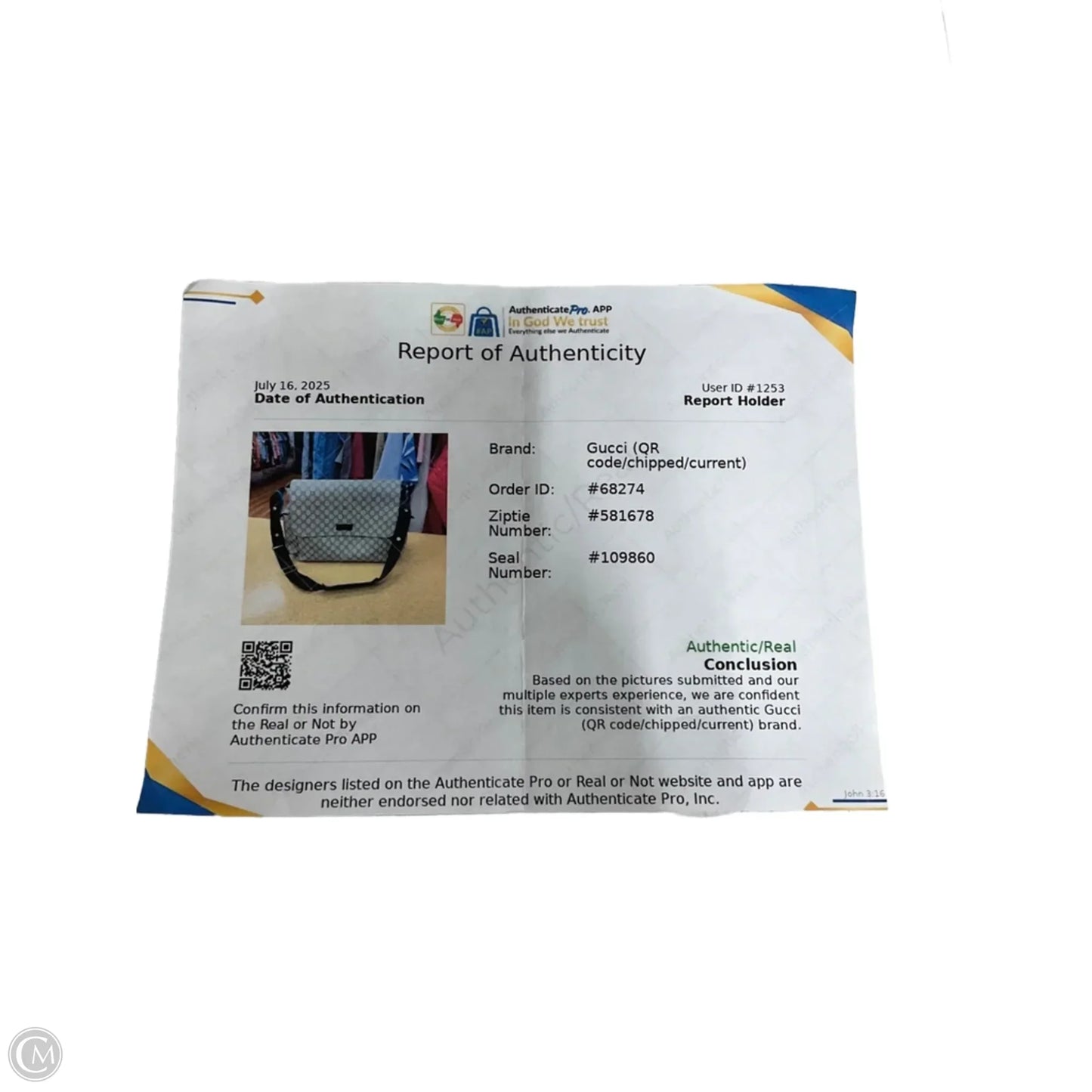 Diaper Bag Luxury Designer By Gucci, Size: Large