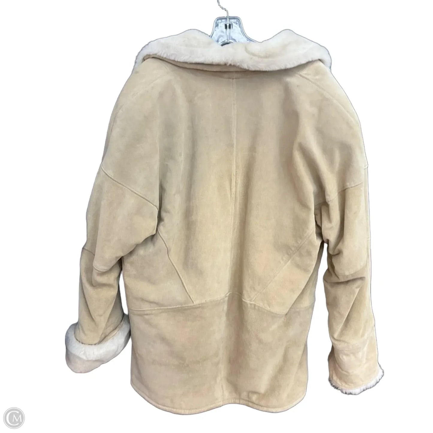 Coat Leather By Clothes Mentor In Tan, Size: Xl