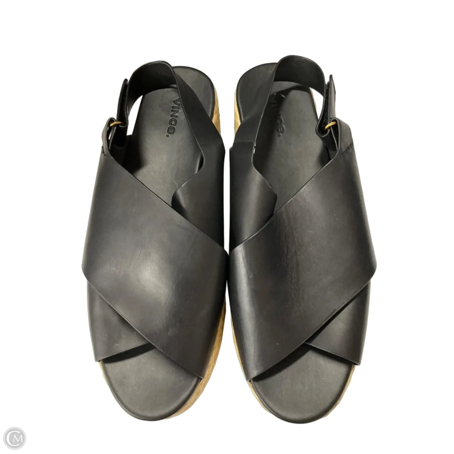 Sandals Heels Platform By Vince In Black, Size: 11