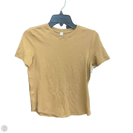 Athletic Top Short Sleeve By Lululemon In Brown, Size: Xs