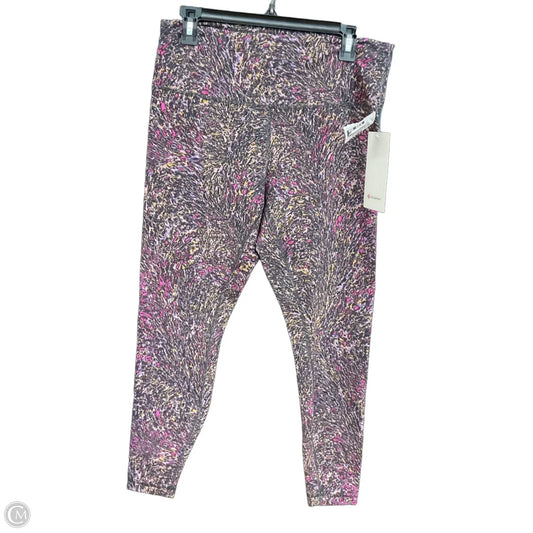 Athletic Leggings By Lululemon In Multi-colored, Size: 14