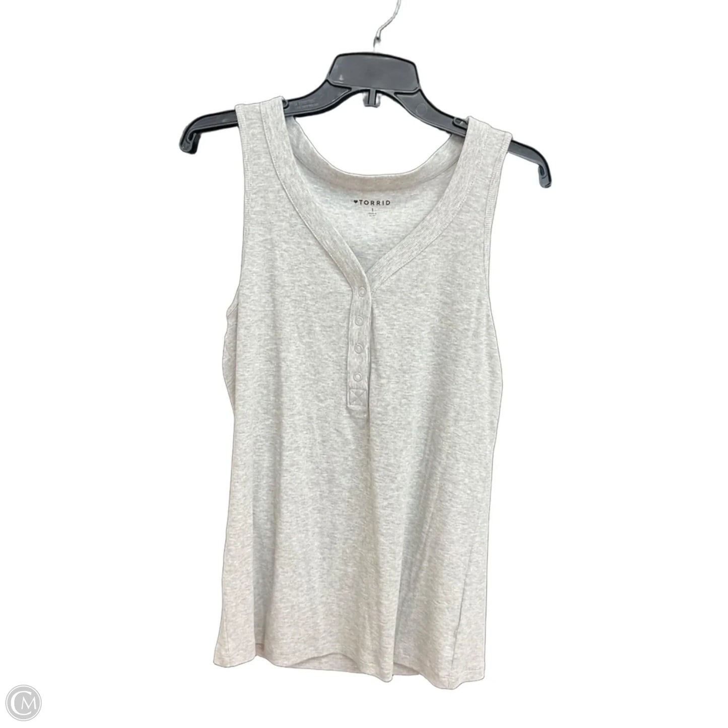 Top Sleeveless By Torrid In Grey, Size: 1x