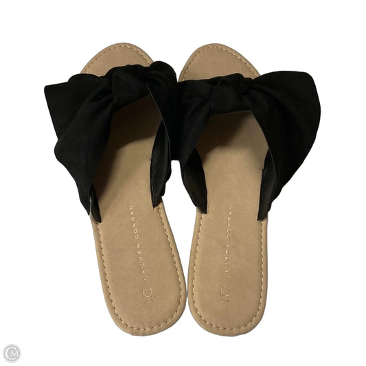 Sandals Flip Flops By Lc Lauren Conrad In Black, Size: 9