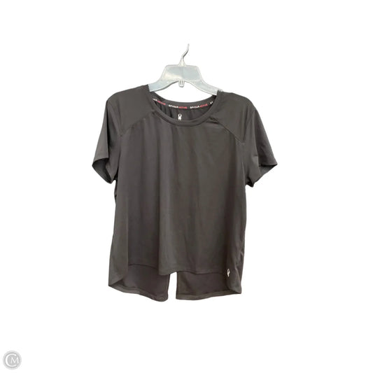 Athletic Top Short Sleeve By Spyder In Black, Size: L
