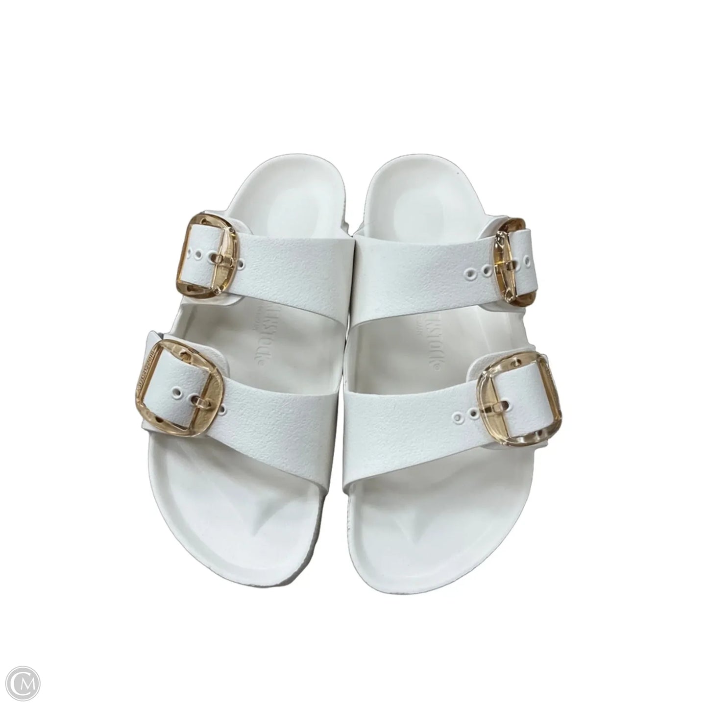 Sandals Flip Flops By Birkenstock In White, Size: 8.5