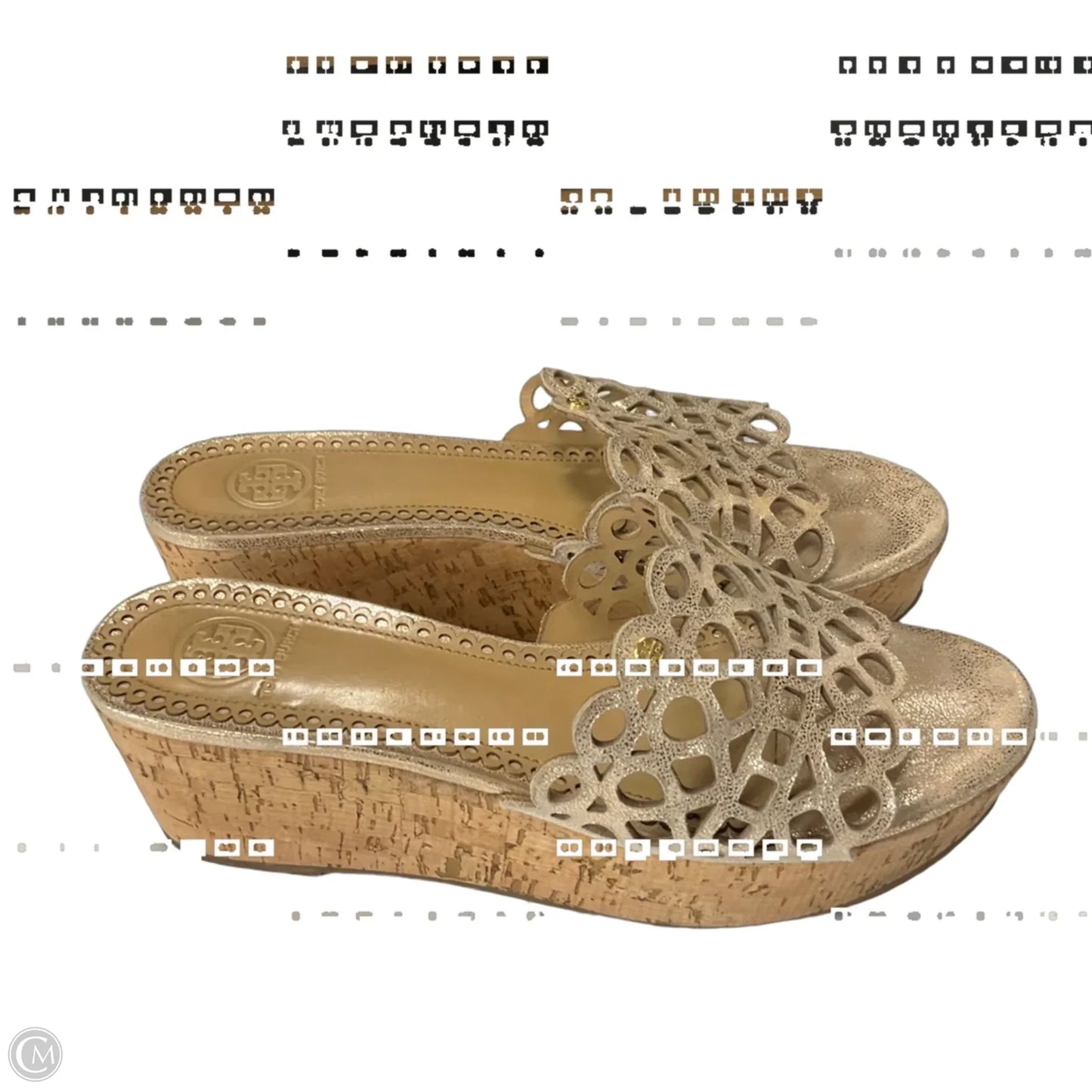Sandals Designer By Tory Burch In Gold, Size: 8.5