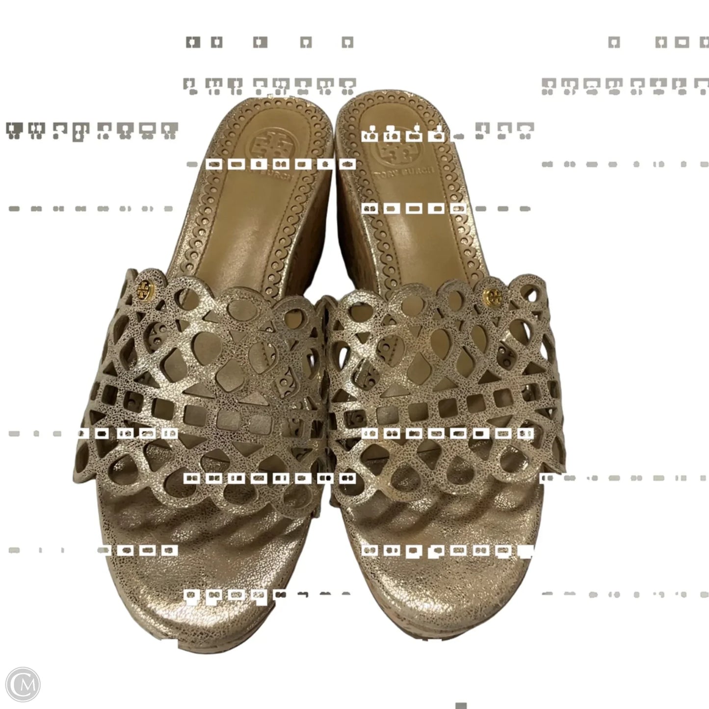 Sandals Designer By Tory Burch In Gold, Size: 8.5
