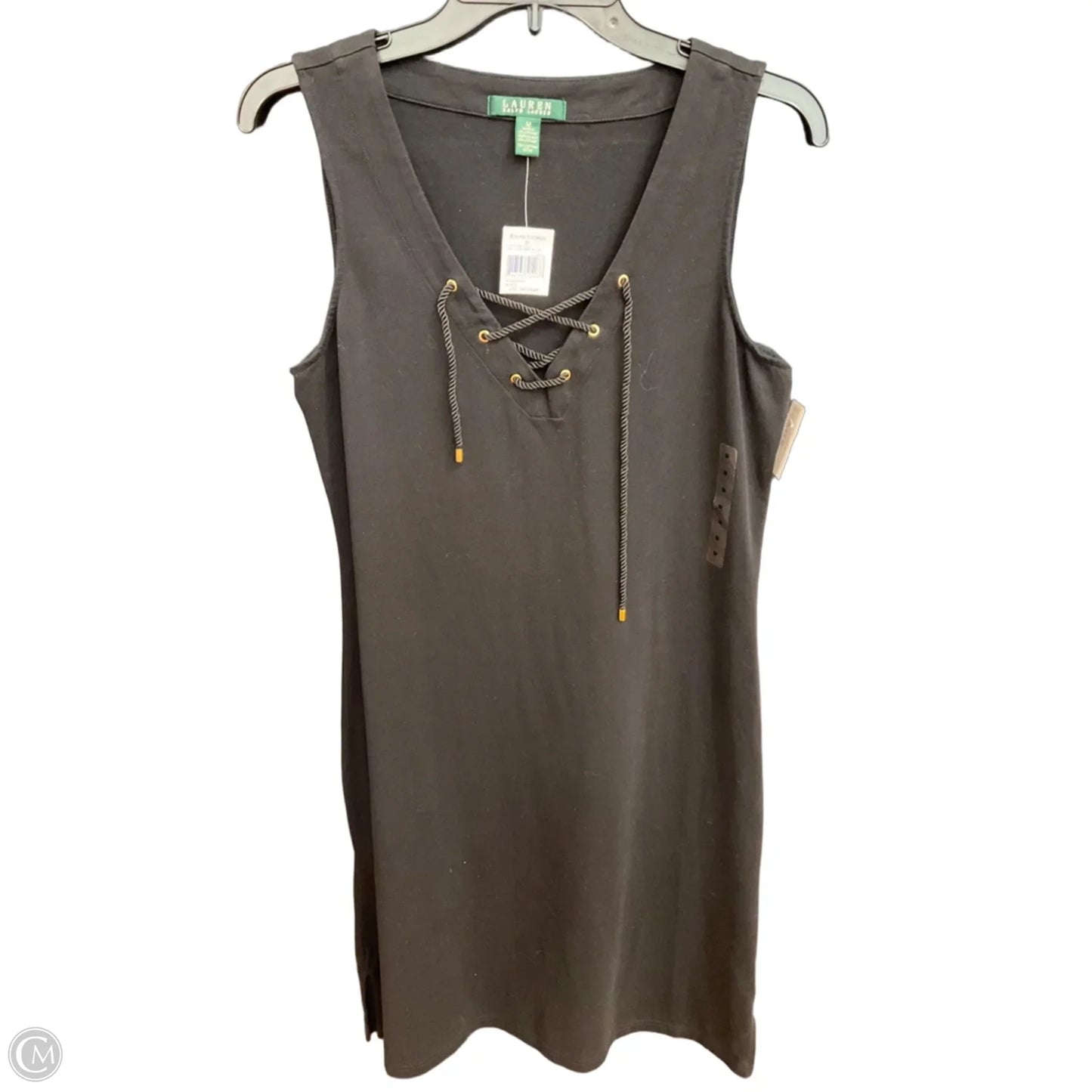 Dress Casual Midi By Lauren By Ralph Lauren In Black, Size: M