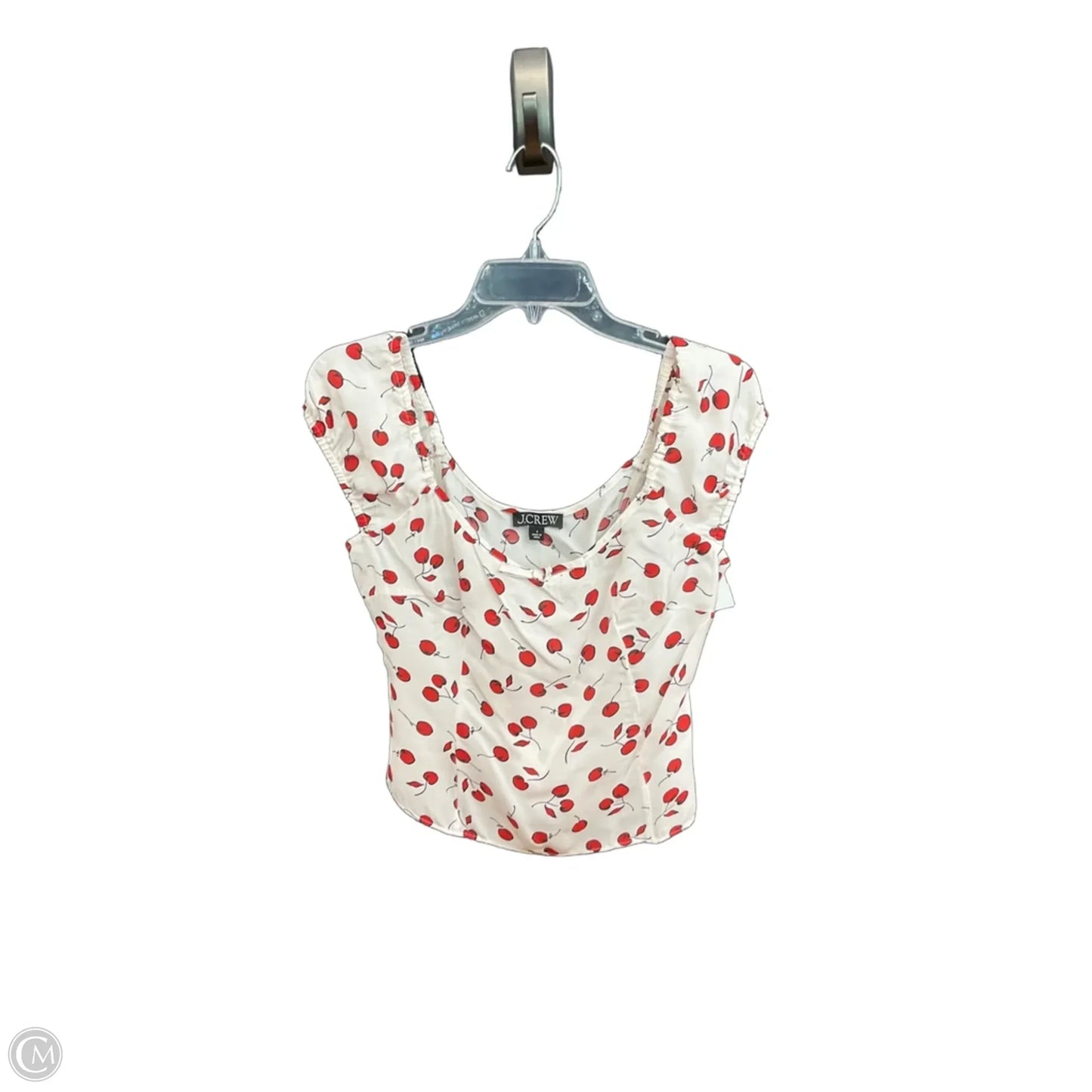 Top Sleeveless By J. Crew In Red & White, Size: S