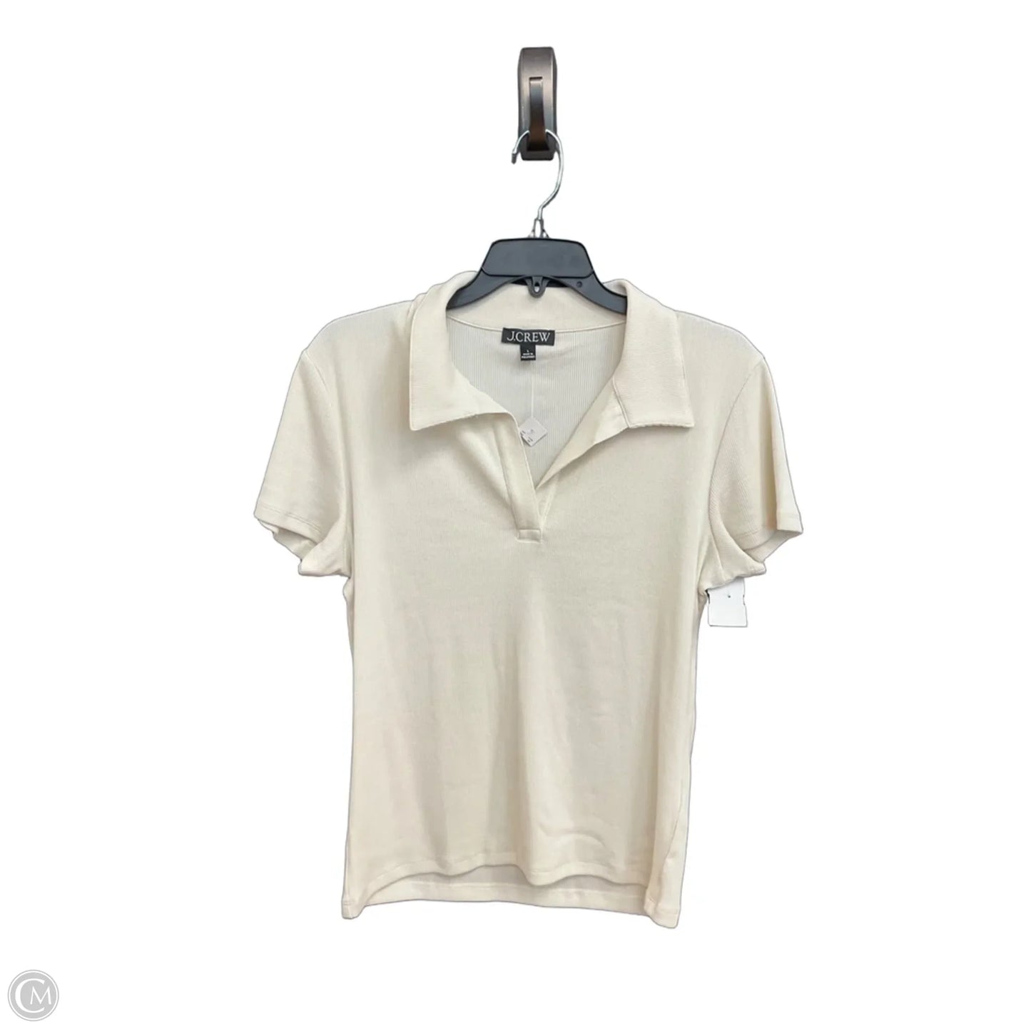 Top Short Sleeve By J. Crew In Cream, Size: L