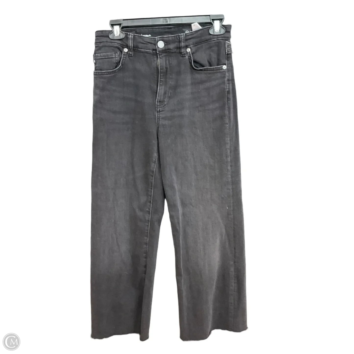 Jeans Wide Leg By Adriano Goldschmied In Black Denim, Size: 2