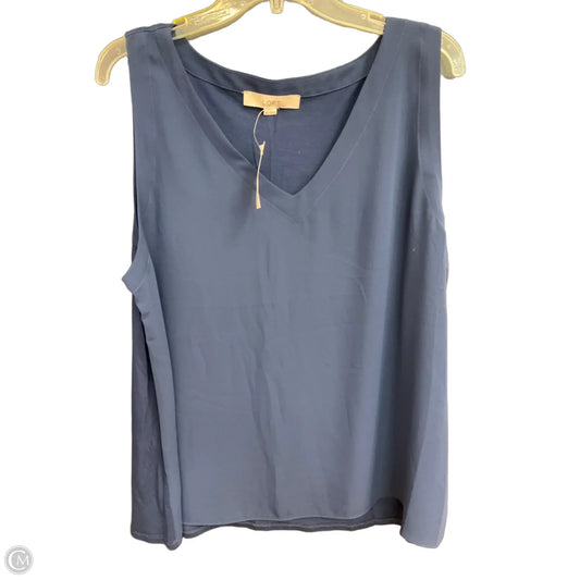 Top Sleeveless By Loft In Blue, Size: Xl