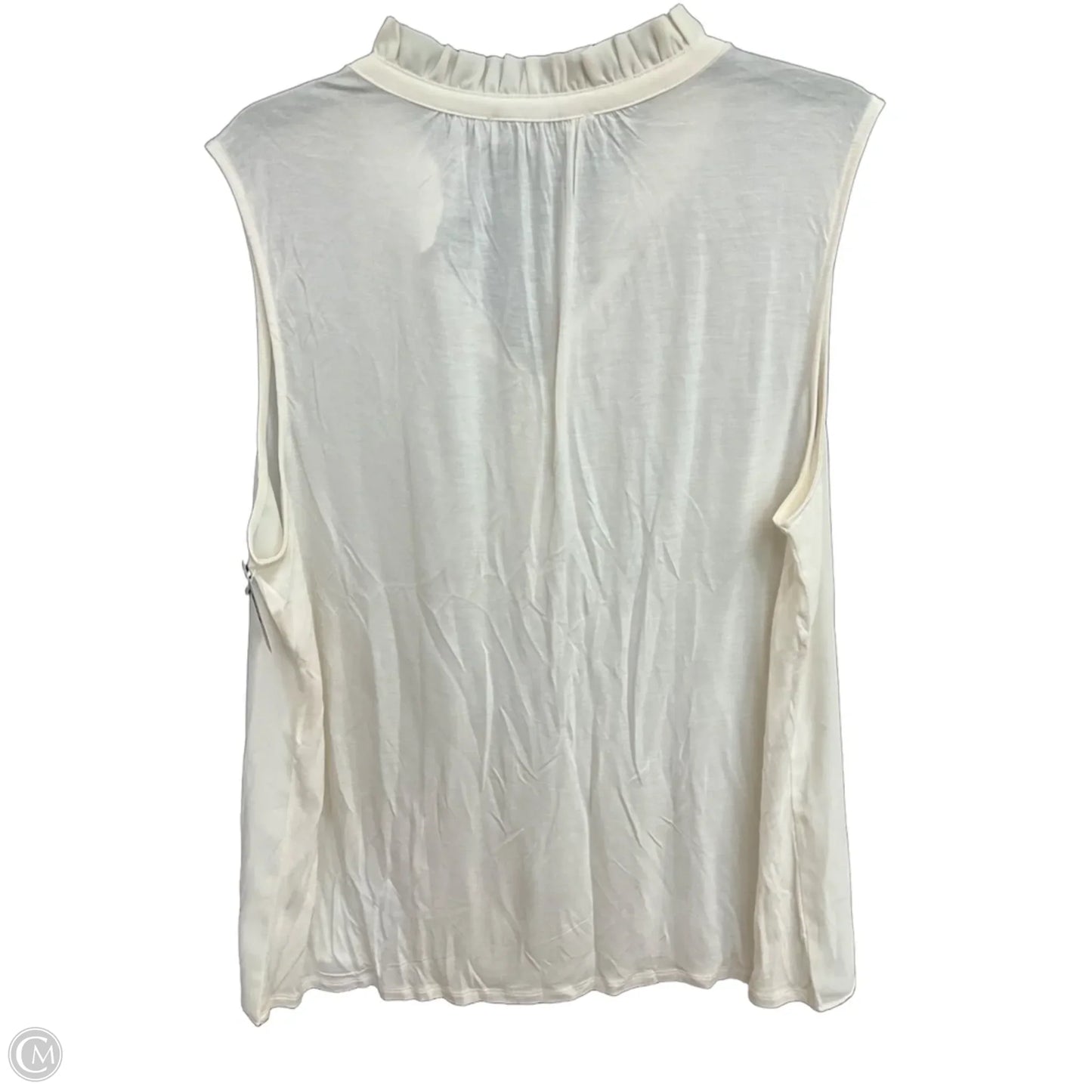 Top Sleeveless By Loft In Cream, Size: Xl