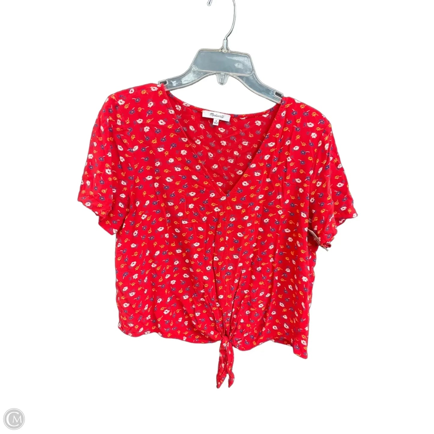 Top Short Sleeve By Madewell In Red, Size: M