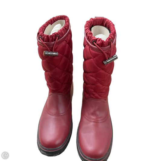 Boots Designer By Coach In Red, Size: 9