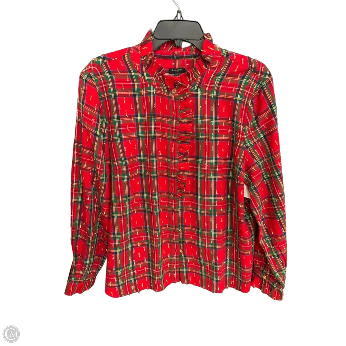 Blouse Long Sleeve By Talbots In Red, Size: Xlp