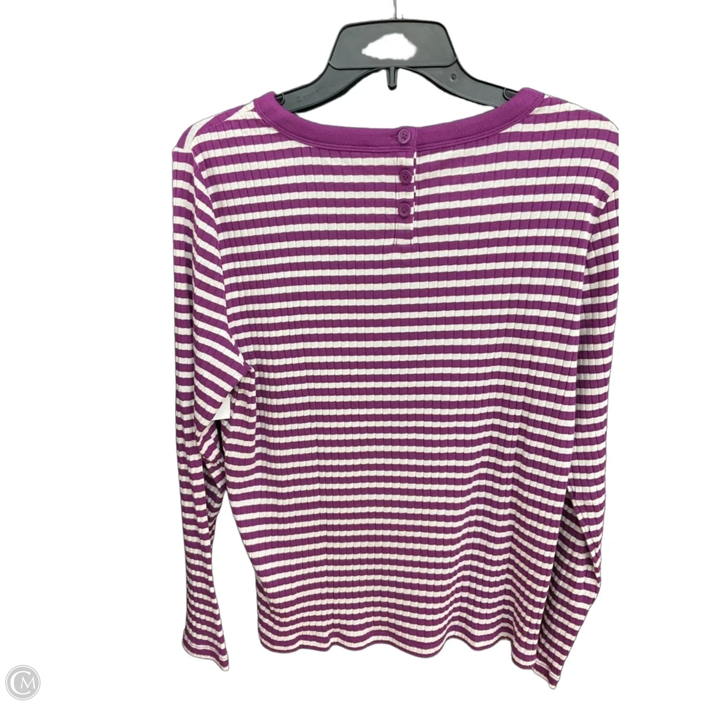 Top 3/4 Sleeve By Talbots In Striped Pattern, Size: Xlp