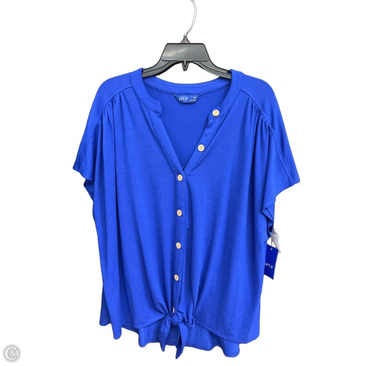 Top Sleeveless By Apt 9 In Blue, Size: 3x