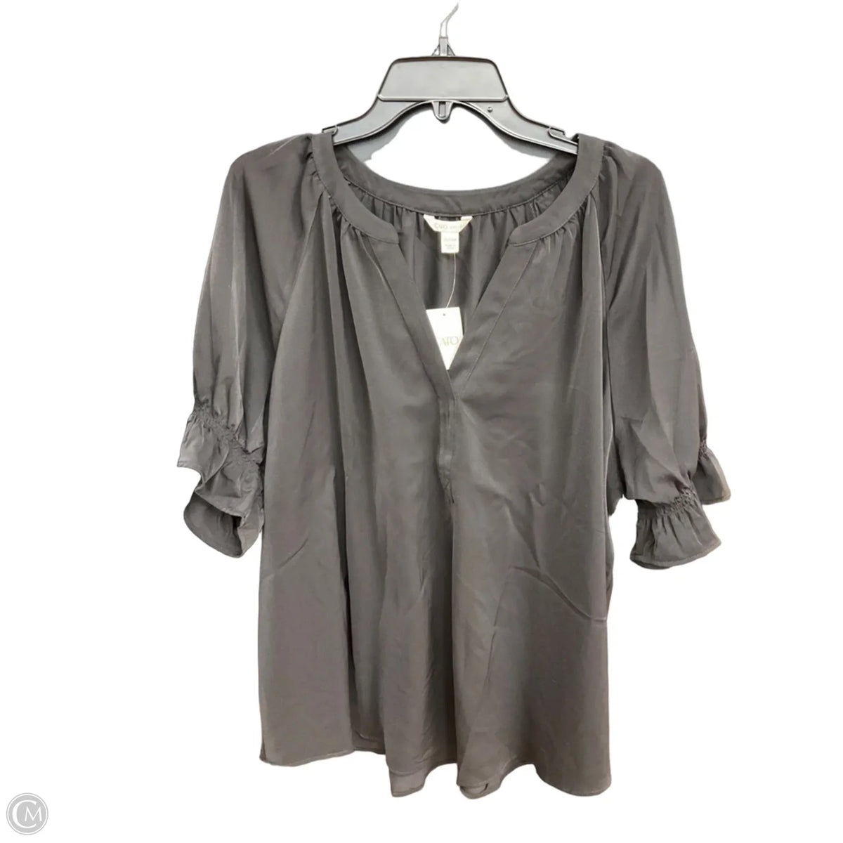 Top Short Sleeve By Cato In Black, Size: 2x