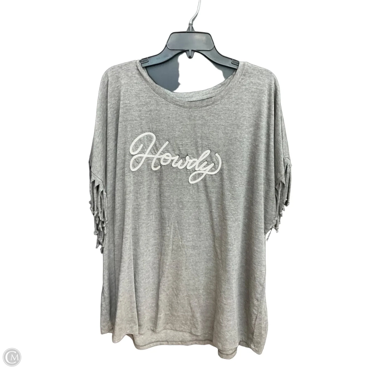 Top Short Sleeve By Lane Bryant In Grey, Size: 3x