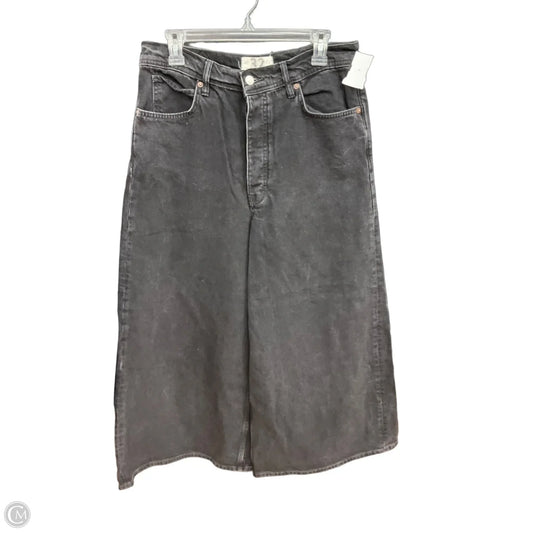Jeans Wide Leg By We The Free In Black Denim, Size: 14