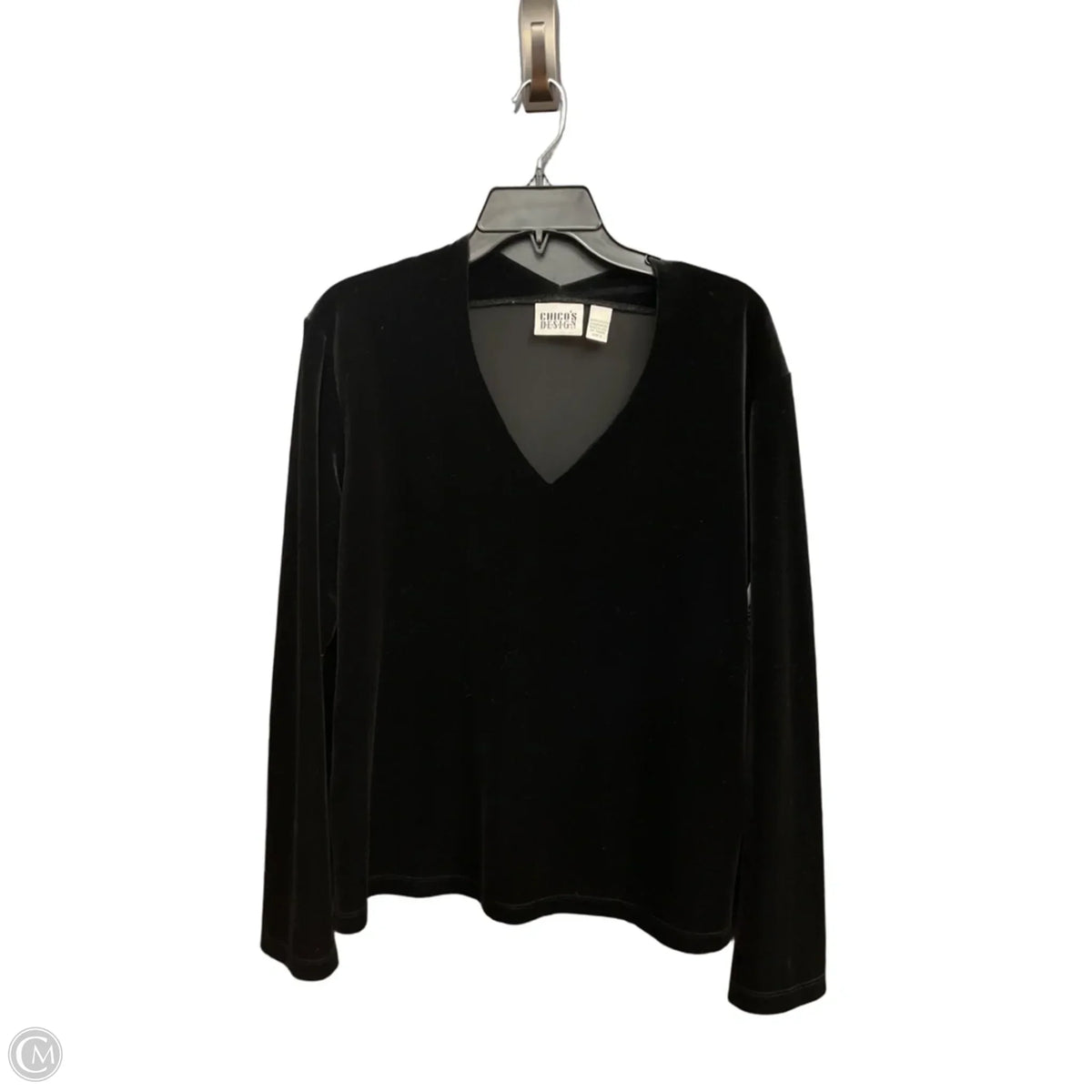 Top Long Sleeve By Chicos In Black, Size: L