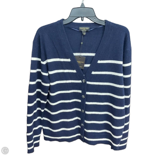 Cardigan By Charter Club In Striped Pattern, Size: L