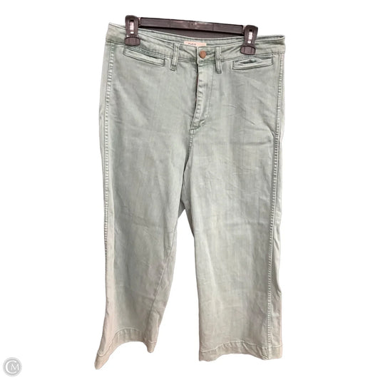 Jeans Wide Leg By Oat In Green Denim, Size: 10