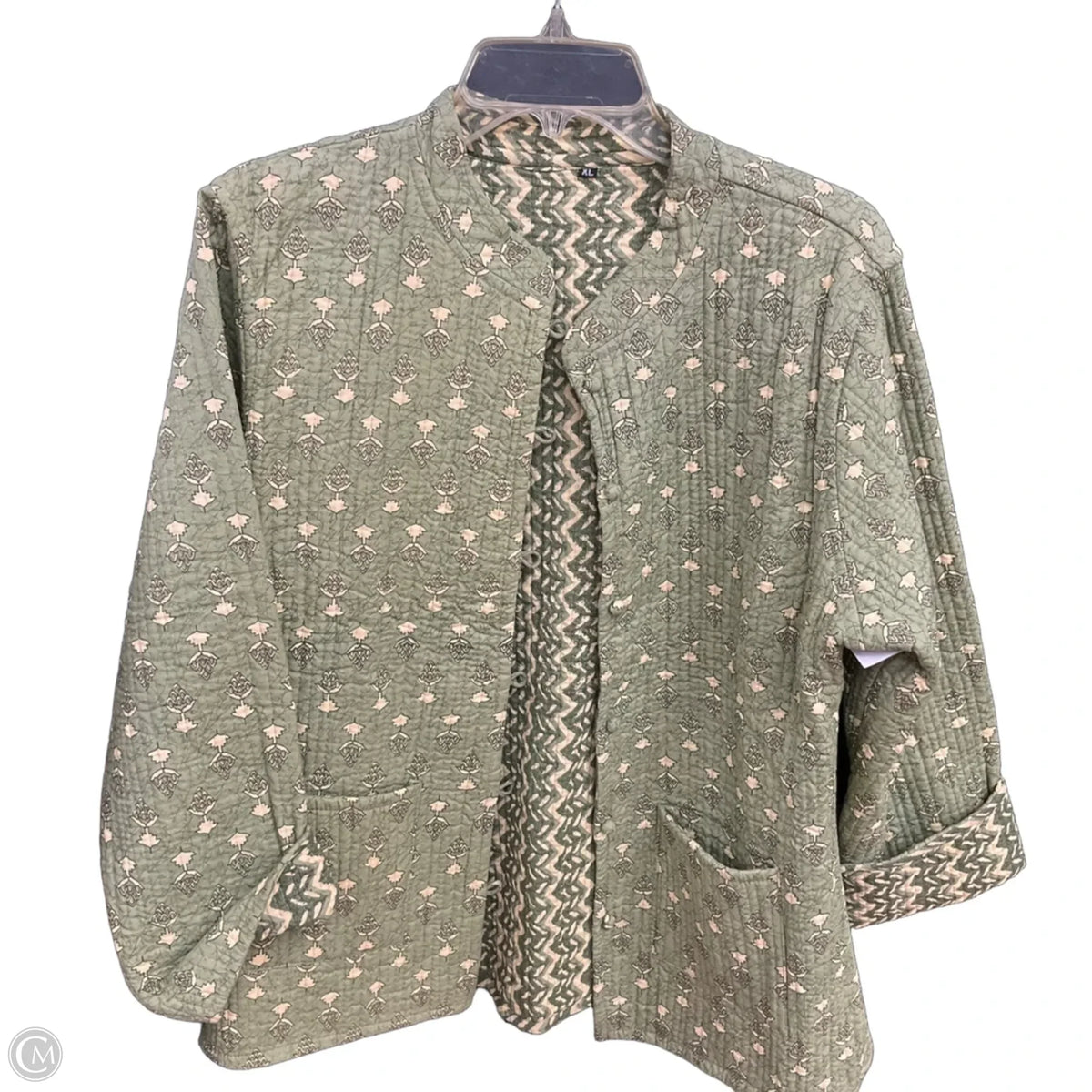 Jacket Puffer & Quilted By Clothes Mentor In Grey, Size: Xl