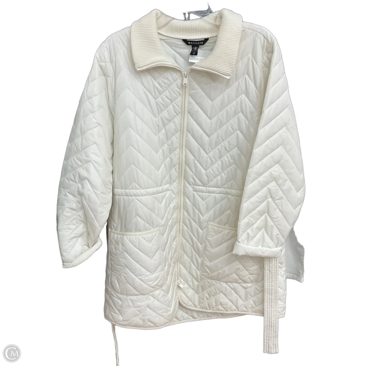 Coat Puffer & Quilted By Athleta In White, Size: Xl