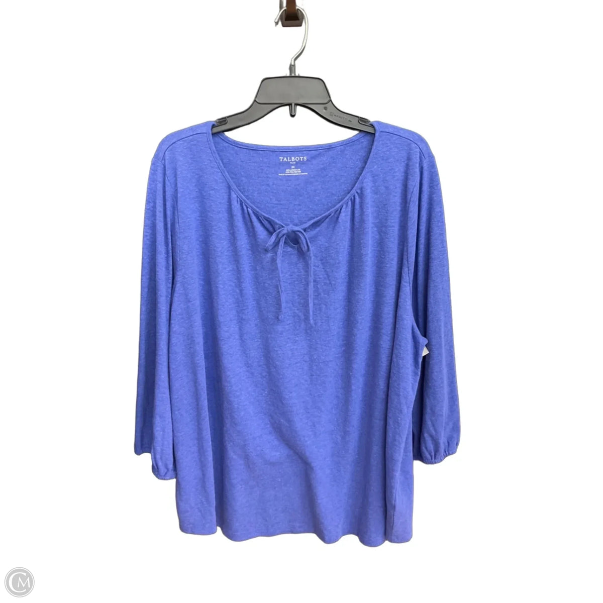 Top Long Sleeve By Talbots In Blue, Size: 3x