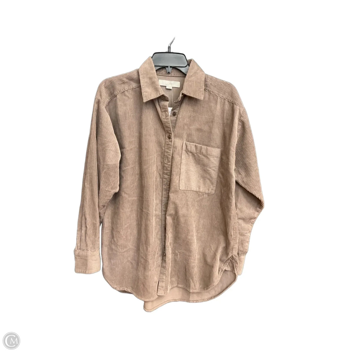 Blouse Long Sleeve By Loft In Brown, Size: S