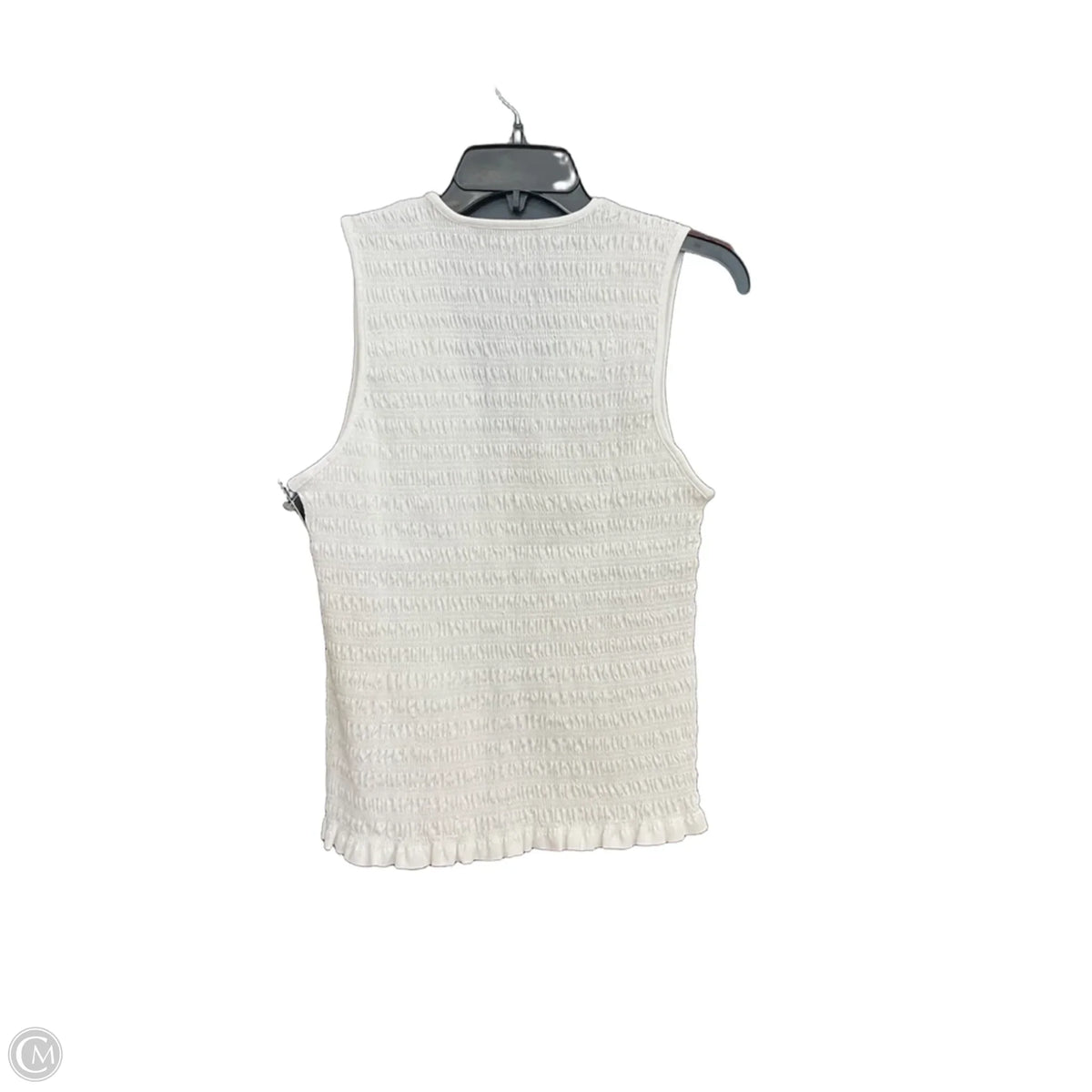 Top Sleeveless By Loft In White, Size: L