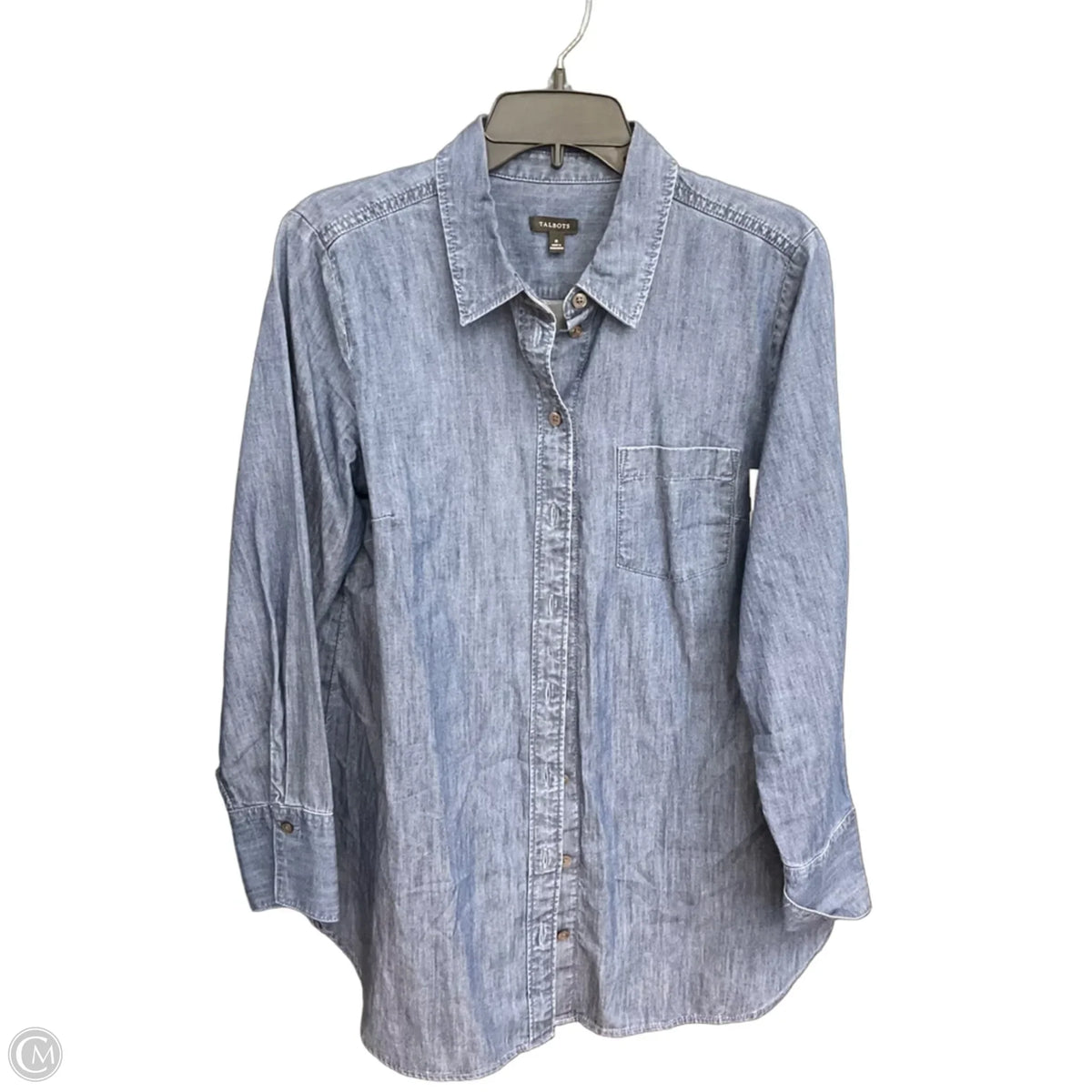Blouse Long Sleeve By Talbots In Blue, Size: M