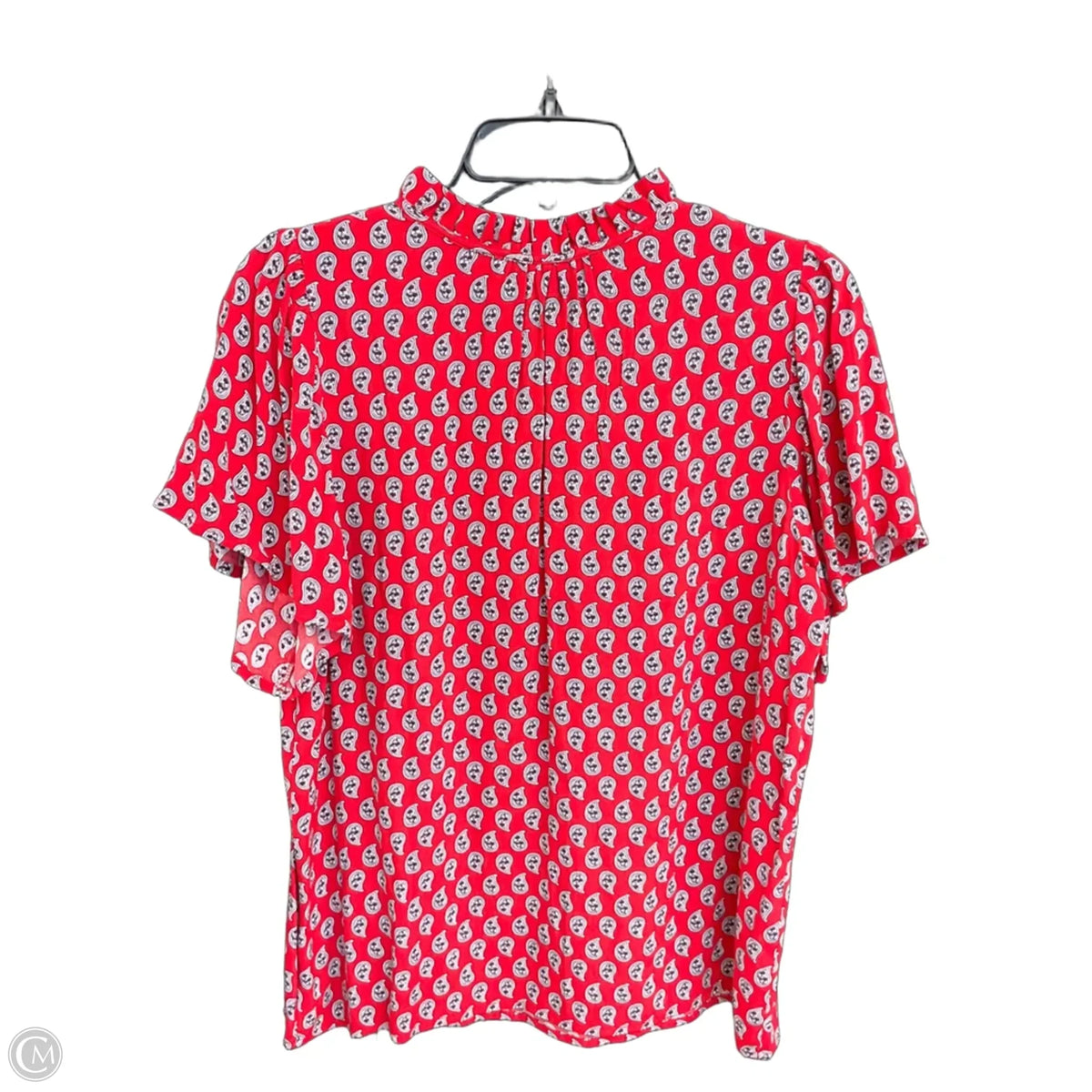 Top Short Sleeve By Loft In Red, Size: S