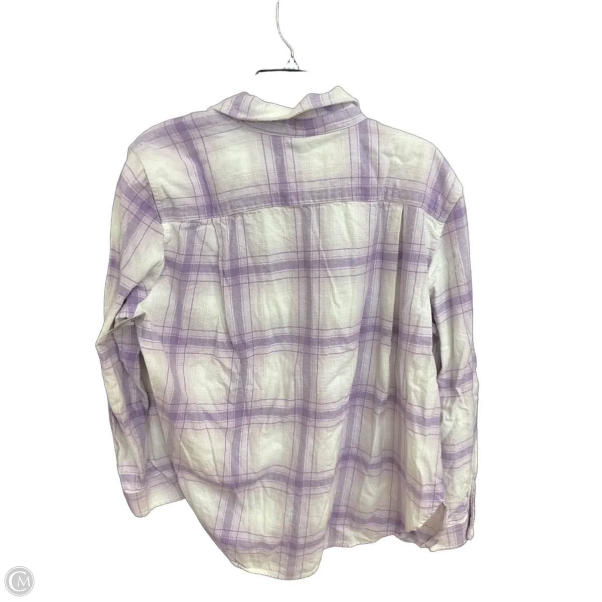 Blouse Long Sleeve By Loft In Purple, Size: Xl