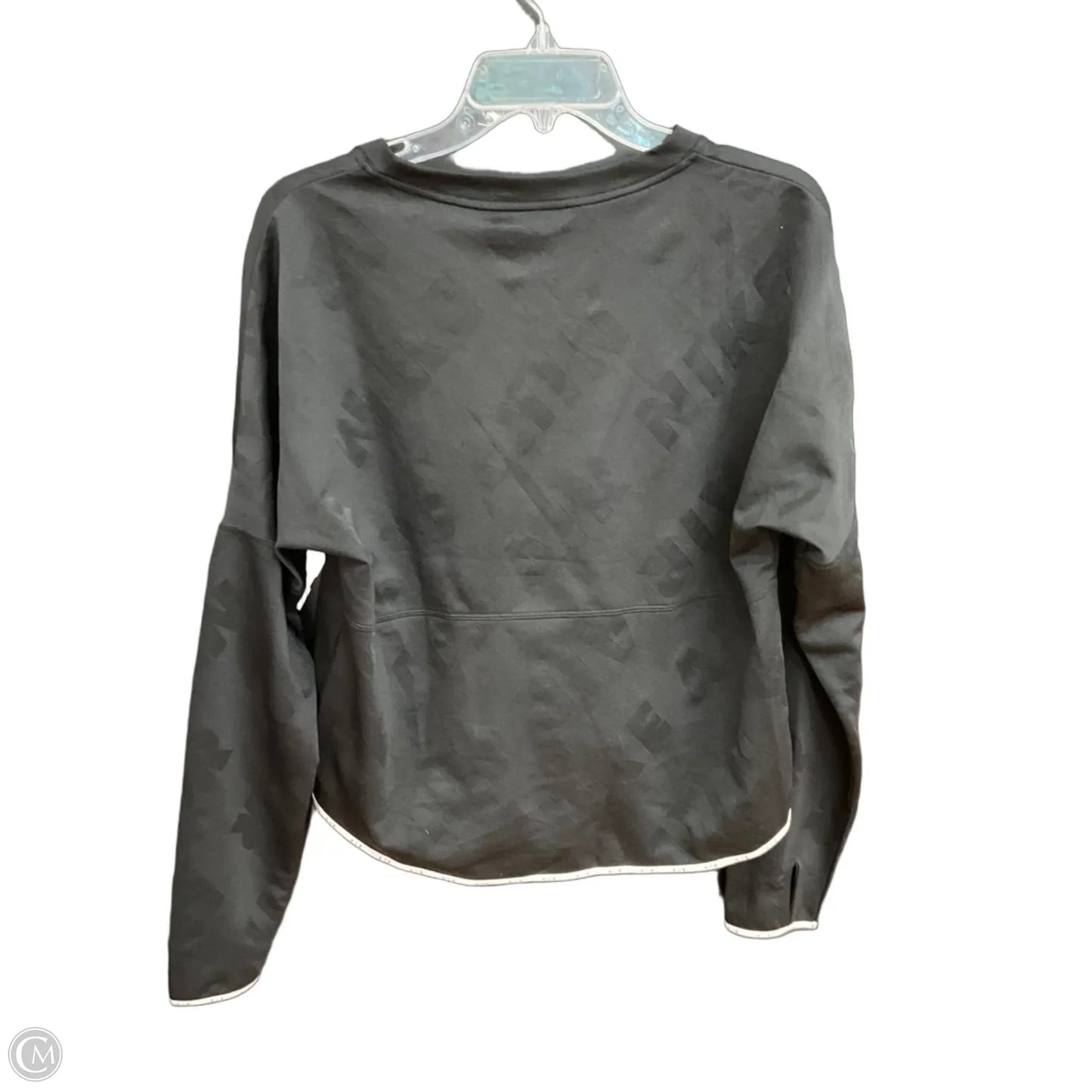 Athletic Top Long Sleeve Crewneck By Nike Apparel In Black, Size: M