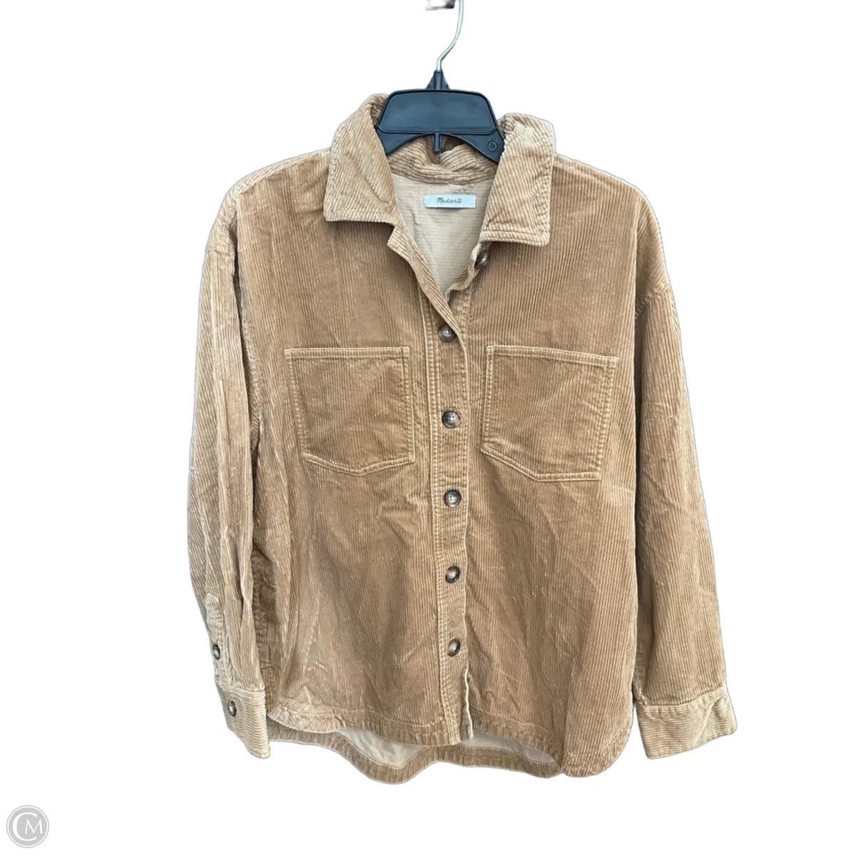 Jacket Shirt By Madewell In Brown, Size: M