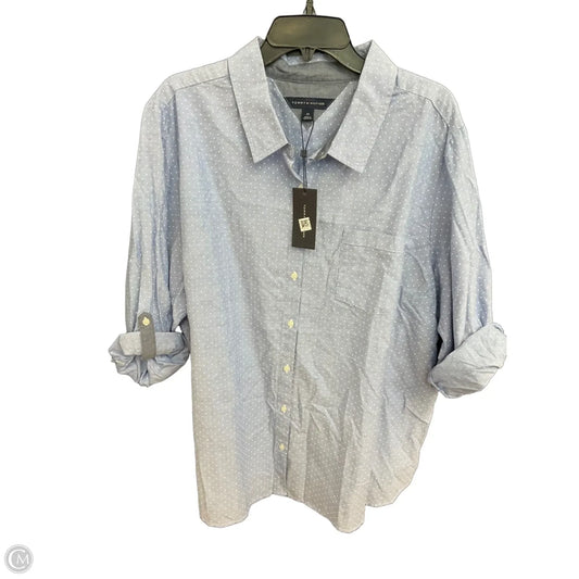 Blouse Long Sleeve By Tommy Hilfiger In Blue, Size: 2x