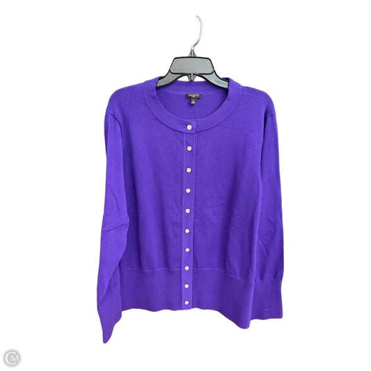 Cardigan By Talbots In Purple, Size: 1x