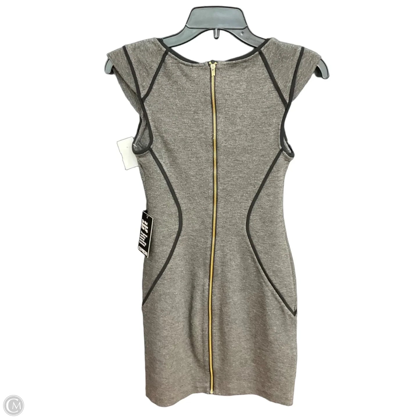 Dress Casual Midi By Express In Grey, Size: Xs