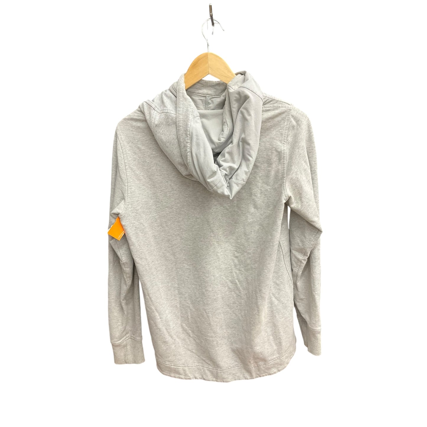 Athletic Top Long Sleeve Hoodie By Lululemon In Grey, Size: 6