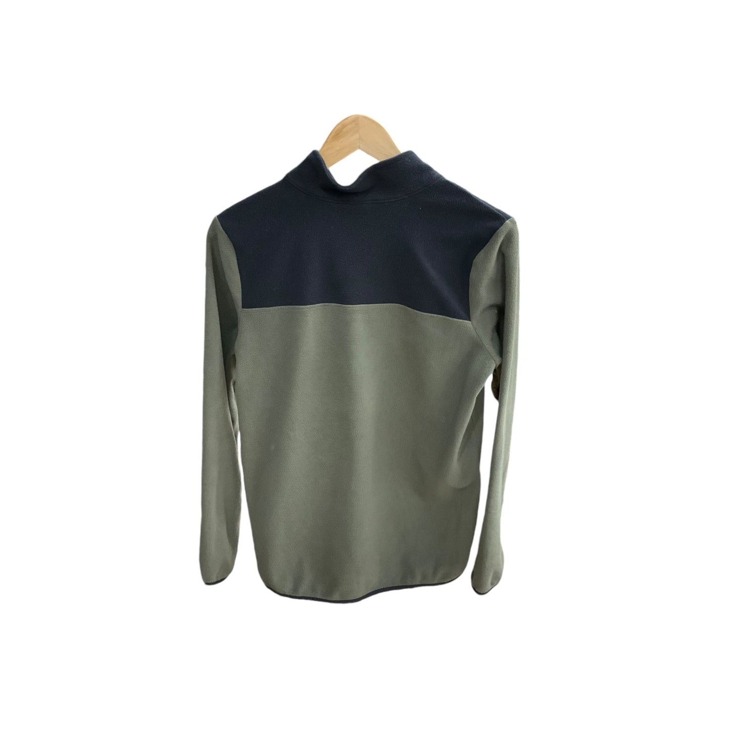 Athletic Top Long Sleeve Collar By The North Face In Green, Size: M