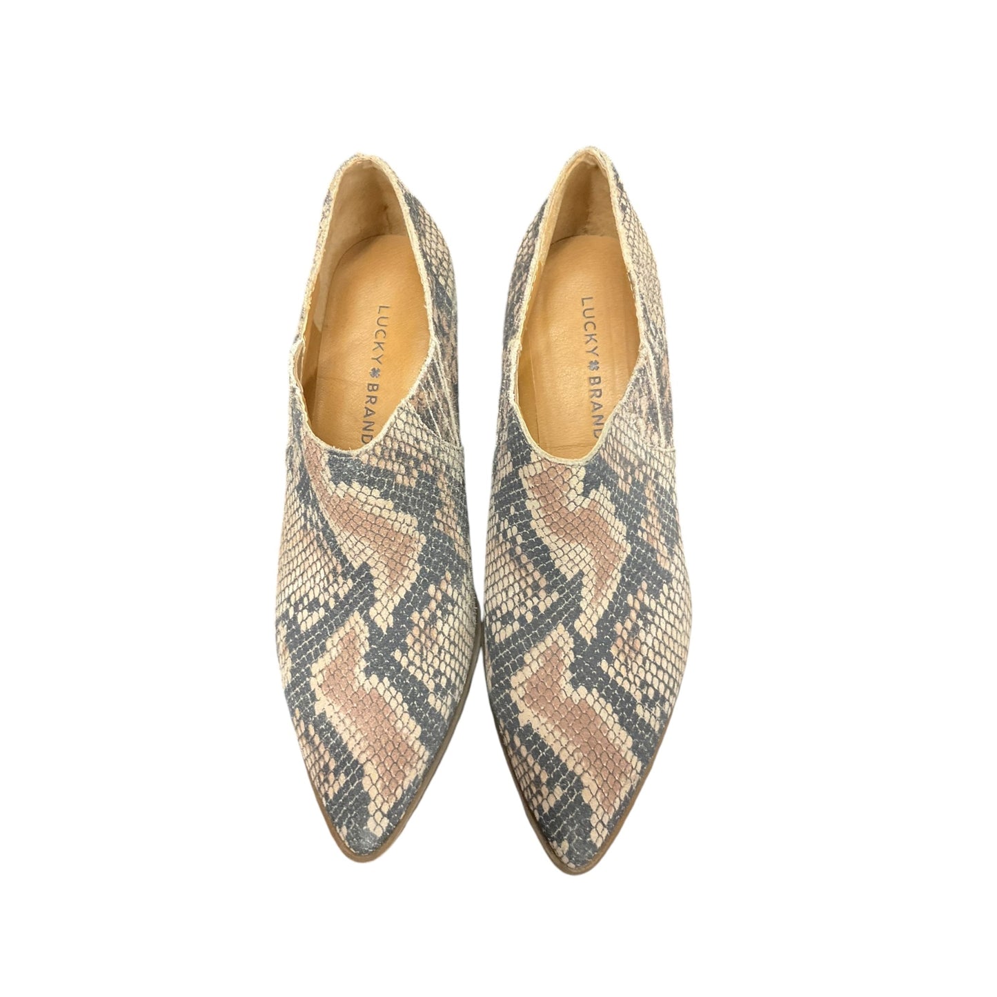 Shoes Heels Block By Lucky Brand In Snakeskin Print, Size: 8